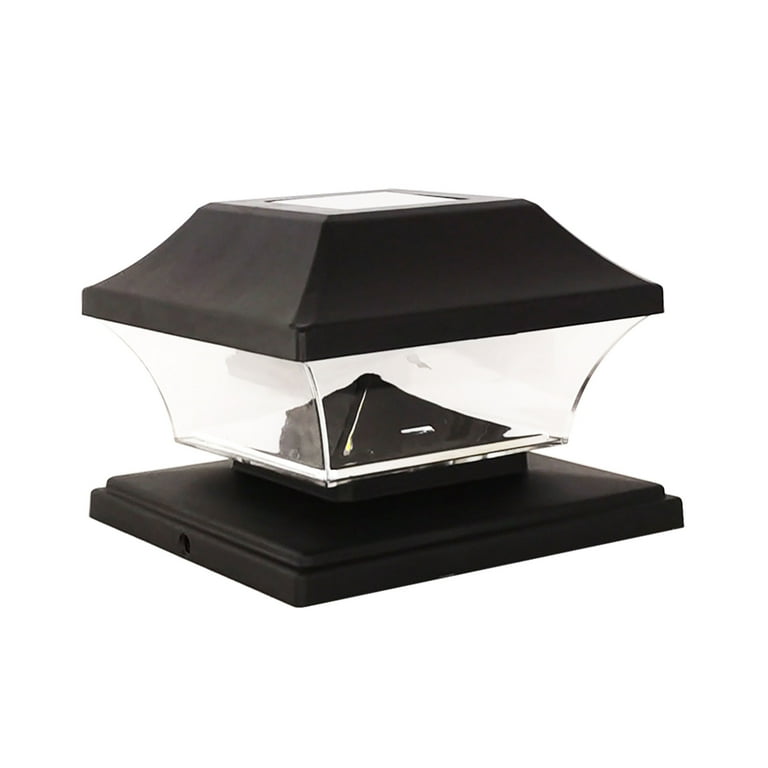 Solar Black Outdoor Integrated LED Post Cap Deck Light Solar Black Outdoor Integrated LED Post Cap Deck Light