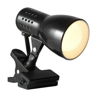 Mainstays 5" Metallic Black Adjustable Mini Clip Lamp, with LED Bulb Included