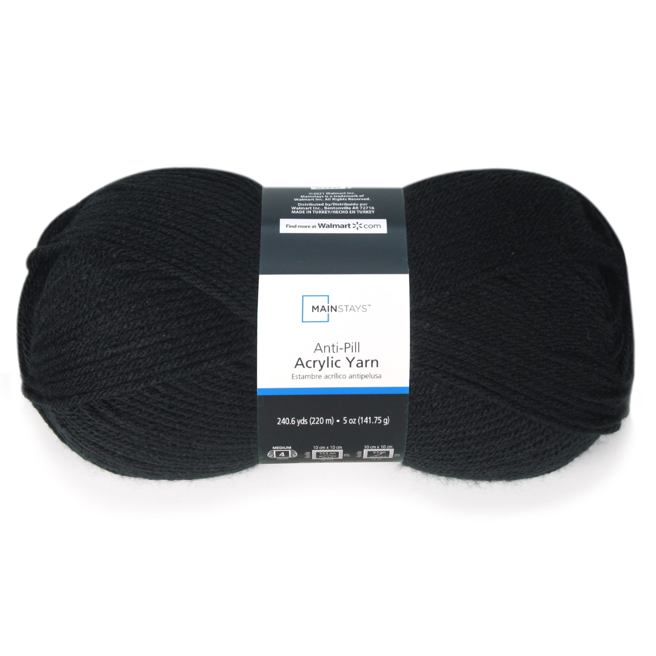 Fantasia Acrylic Yarn, L: 35 m, Maxi , Black, 50 G, 1 Ball