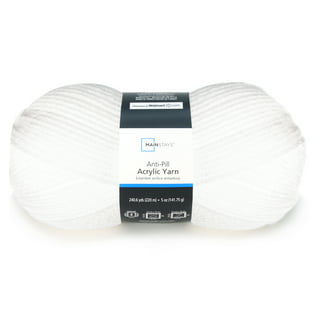 Mainstays Medium Acrylic White Yarn, 7 Oz 397 Yards 