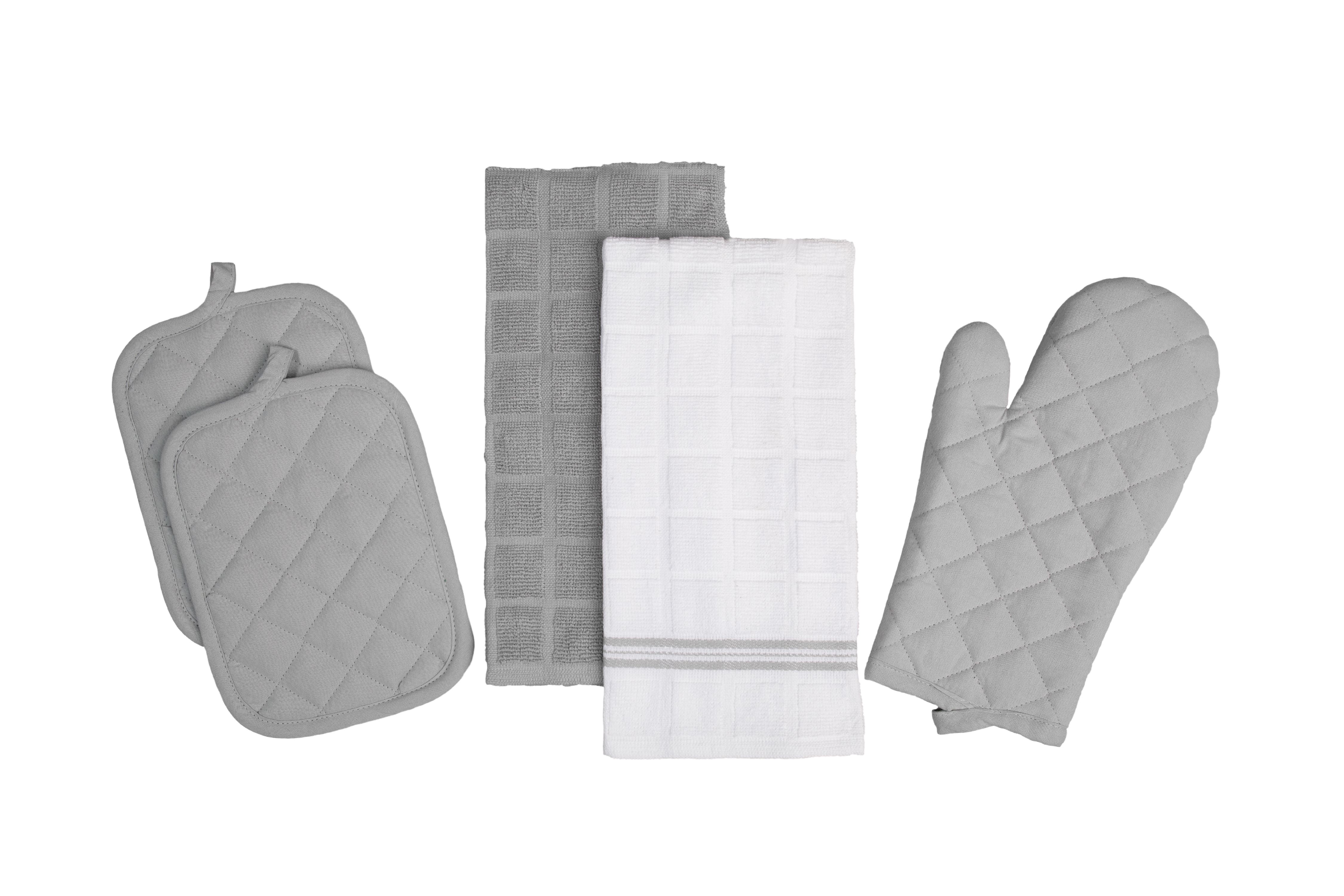 Mainstays, 5 Pack, Kitchen Towel, Oven Mitt & Pot Holder Kitchen Set