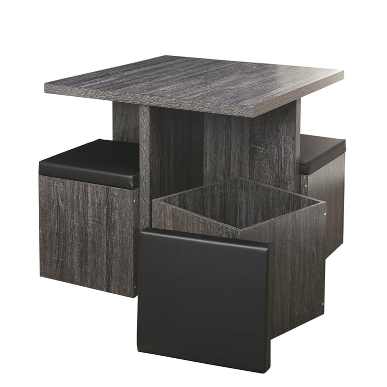 Mainstays 5 Piece Dexter Dining Room Kitchen Set with Storage Ottoman Walmart