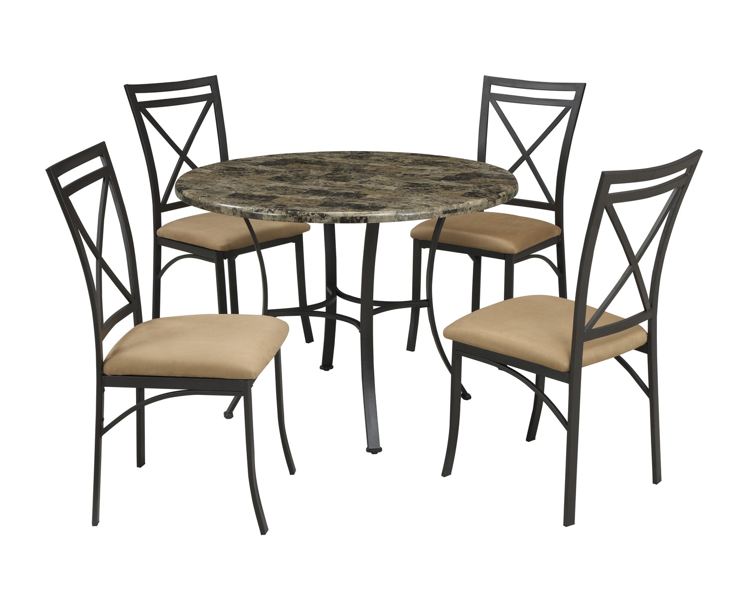 Mainstays 5-Piece Faux Marble Top Dining Set - image 1 of 7