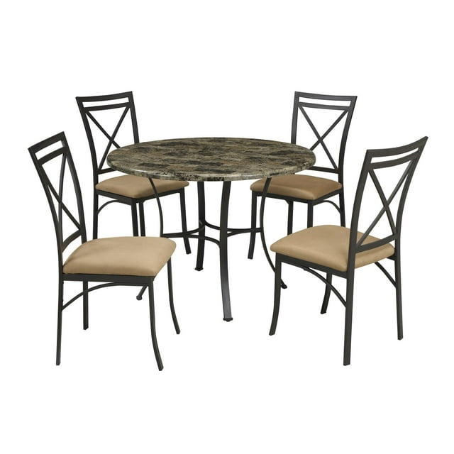 Mainstays 5-Piece Faux Marble Top Dining Set