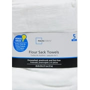 Mainstays White Flour Sack Kitchen Towel Set, 10-Piece