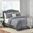 thumbnail image 1 of Mainstays Full/Queen Comforter Set, All-Season, 5-Piece, Grey Waffle Check, 1 of 16