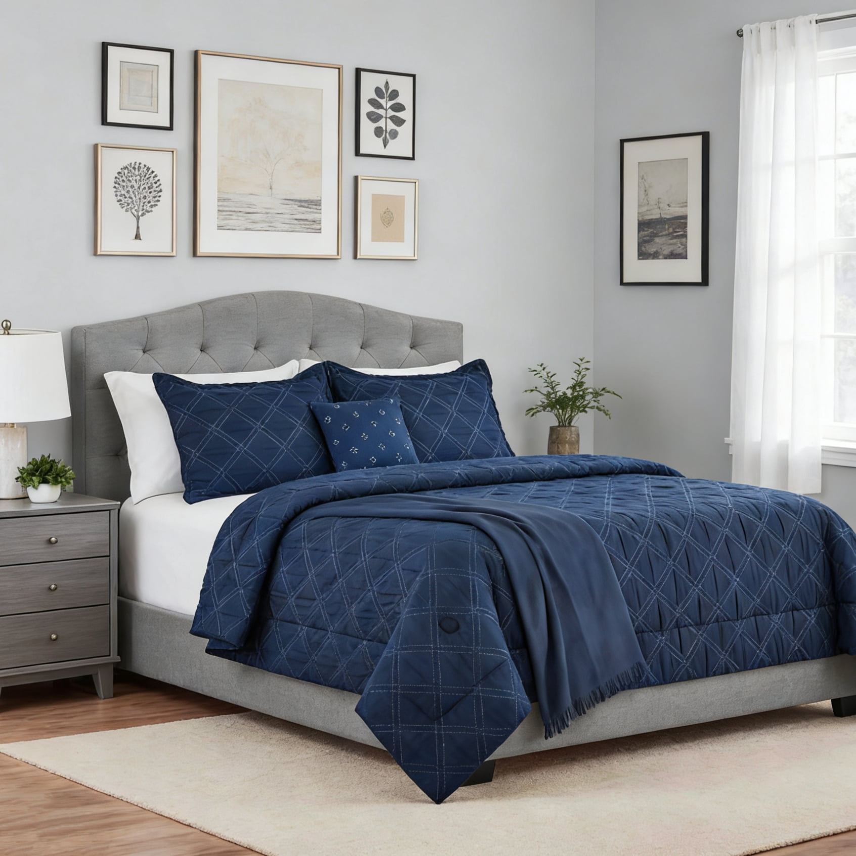 Free Shipping! Mainstays Comforter Set, King Size, Vanilla Dream