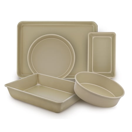 Mainstays 5-Piece Nonstick Aluminized Steel Bakeware Set, Baking, Gold