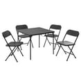 Mainstays 5 Piece Resin Card Folding Table and Four Folding Chairs Set