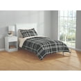 thumbnail image 1 of Mainstays 5-Piece Reversible Bed in a Bag Comforter Set with Sheets, Black and White Checker, Twin-XL, 1 of 10