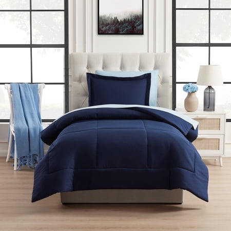 MAINSTAYS ALL IN ONE REVERSIBLE COMFORTER AND SHEET...