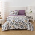 thumbnail image 1 of Mainstays All in One Reversible Comforter and Sheet Set, 5-Piece, Twin, White Multi Floral, 1 of 13