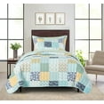 thumbnail image 1 of Mainstays All in One Lightweight Quilt Set and Sheet Set -5 Piece, Twin/Twin-XL, Patchwork, 1 of 16