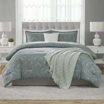 Mainstays 5-Piece Sage Jacquard Comforter Set, Full/Queen