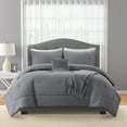 thumbnail image 1 of Mainstays 5-Piece Soothing Grey Waffle Comforter Set, King, 1 of 9
