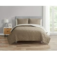 thumbnail image 1 of Mainstays 5-Piece Tan Reversible Quilt Set with Beige Sheets, Twin-XL, 1 of 6