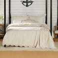 thumbnail image 1 of Mainstays King Comforter Set, All-Season, 5-Piece, Tan Pick Stitch Scallop, 1 of 15