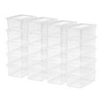 thumbnail image 1 of Mainstays 5 Qt. (1.25 gal.) Small Stackable Plastic Closet Storage Box, Clear, Set of 20, 1 of 7