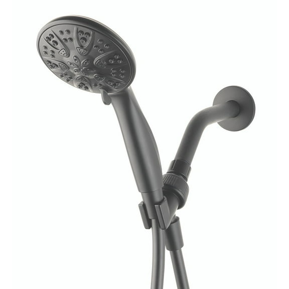 Mainstays 5-Setting Handheld Shower Head, Matte Black