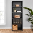 Mainstays Westley 5 Shelf Bookcase, Black Finish - Walmart.com