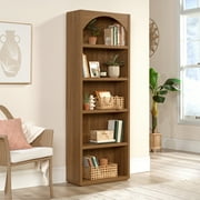Mainstays Westley 5 Shelf Arch Bookcase, Warm Walnut Finish