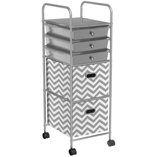 Mainstays 5Tier Rolling Cart, Multiple Colors