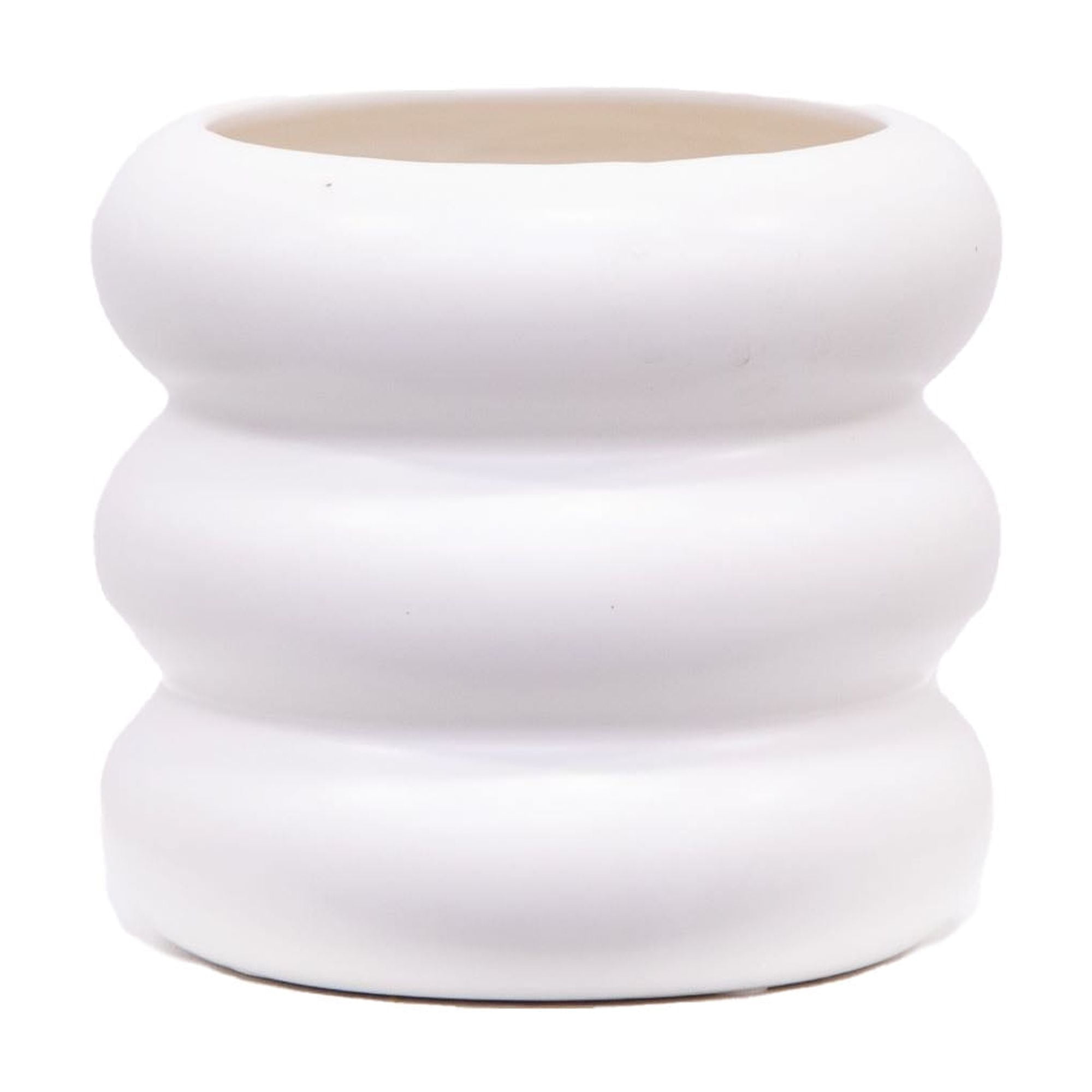 Mainstays 5" White Ceramic Bubble Planter