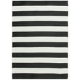 thumbnail image 1 of Mainstays 5'X7' Black and White Stripe Reversible Outdoor Plastic Rug, 1 of 9