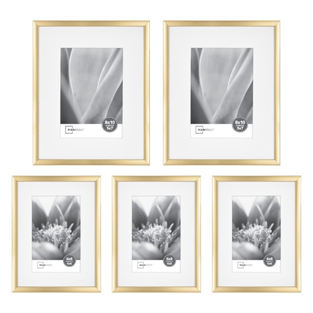 Mainstays 5 piece Gold Frame Set