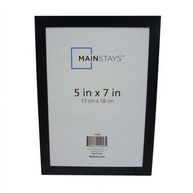 Mainstays 5" x 7" Black Aluminum Picture Frame