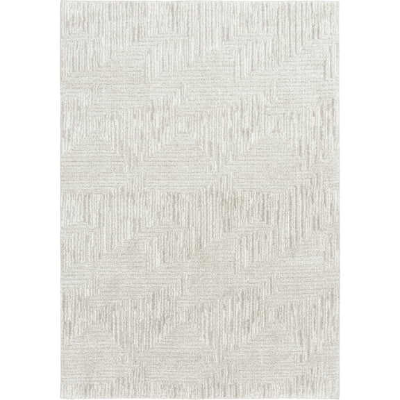 Mainstays 5' x 7' Gray Geometric Block Hi Low Area Rug