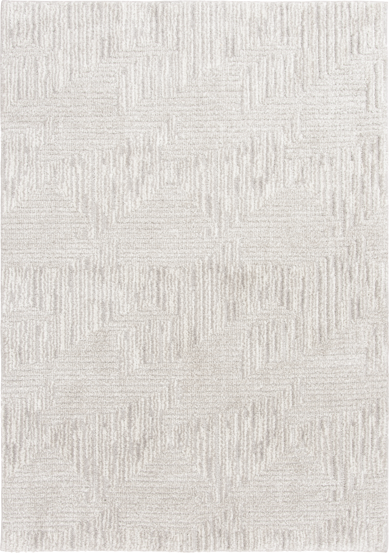 Tapete de área de bloques geométricos altos y bajos Mainstays, gris, 5' x 7'