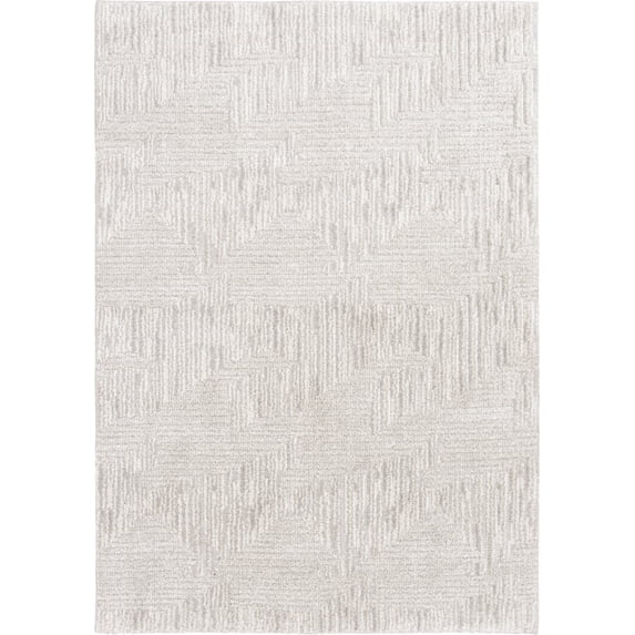 Mainstays 5' x 7' Gray Geometric Block Hi Low Area Rug