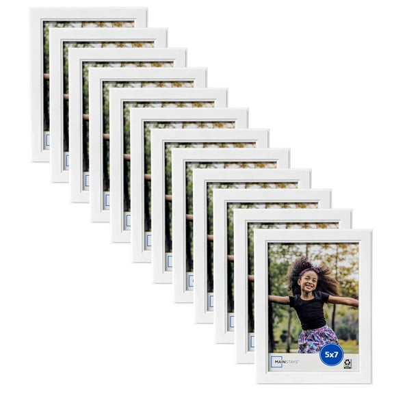 Mainstays 5" x 7" Step White Photo Frame - 12 PC Set
