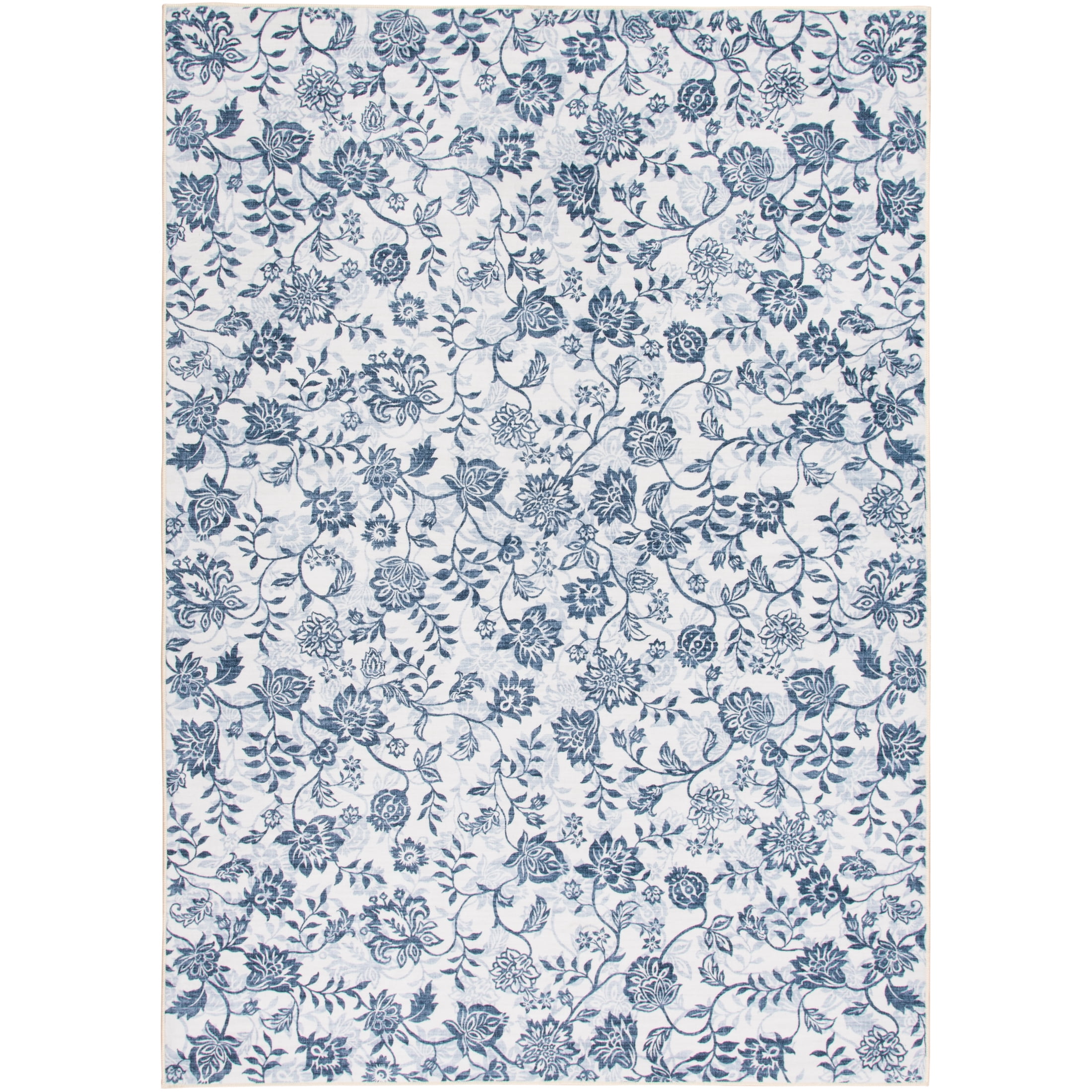 Mainstays Blue Floral Faux Fur Indoor Area Rug, 5'x7' - Walmart.com