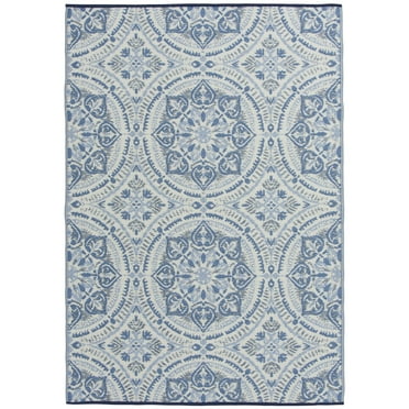 Mainstays 5'x7' Blue Medallion Plastic Outdoor Rug