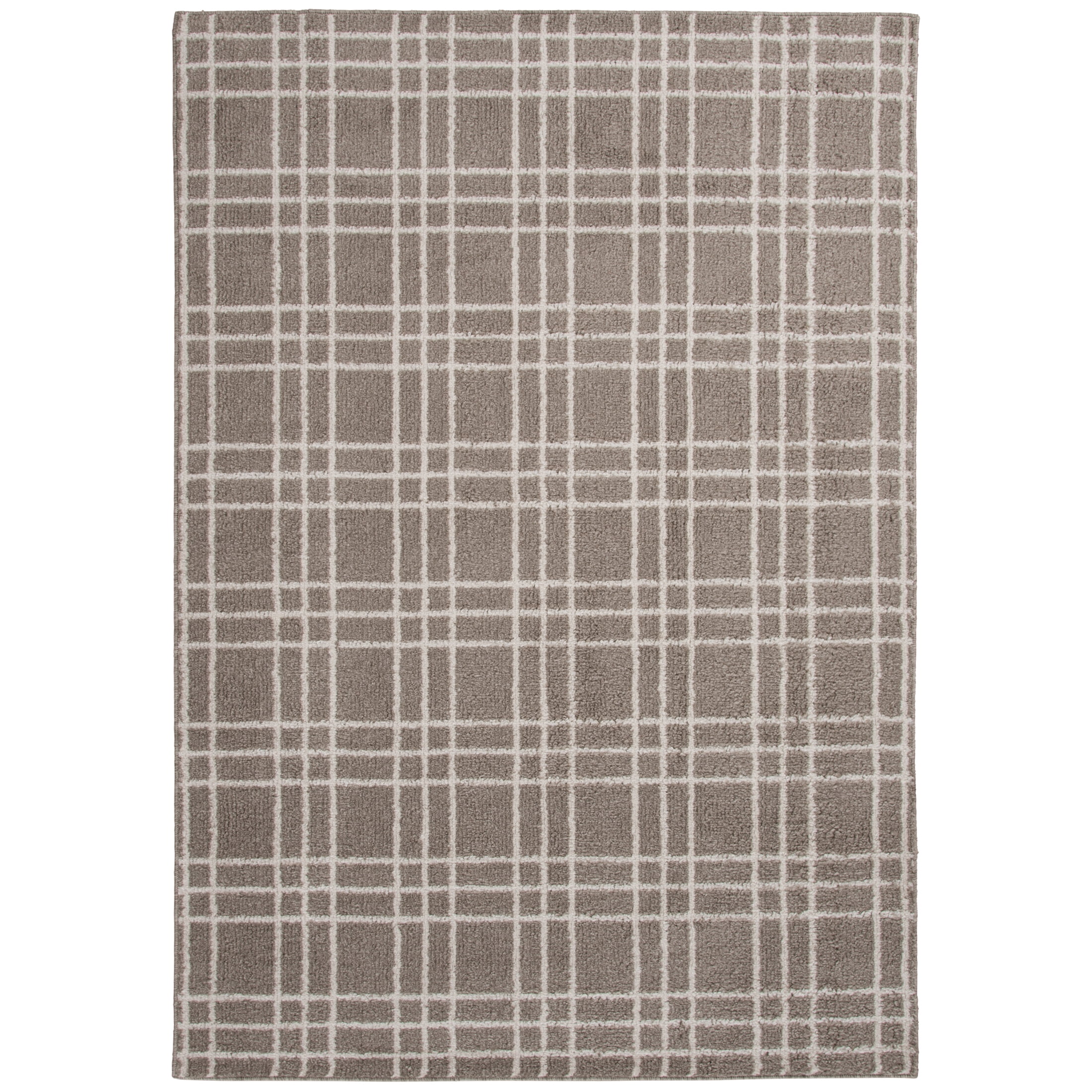 Mainstays Brown Tartan Grid Indoor Area Rug, 5'x7'