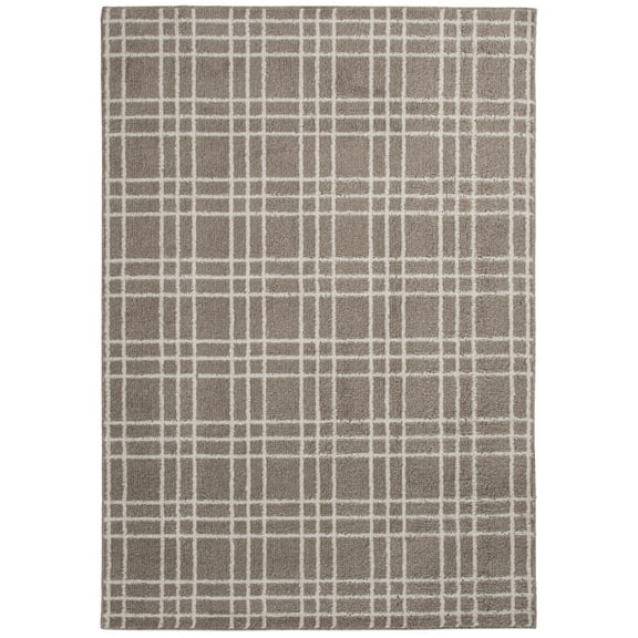 Mainstays Brown Tartan Grid Indoor Area Rug, 5'x7'