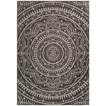 Mainstays 5'x7' Gray Global Medallion Outdoor Area Rug
