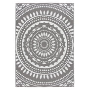 Mainstays 5'x7' Gray Medallion Plastic Outdoor Area Rug