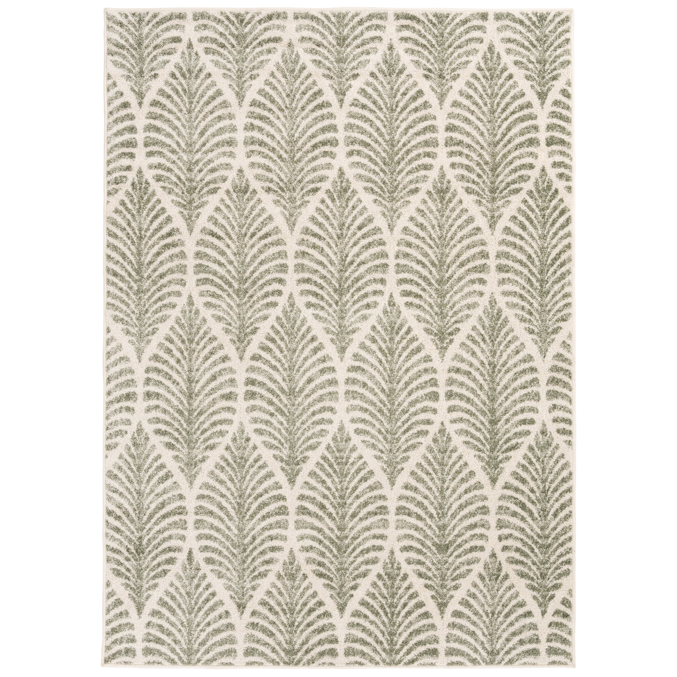 Mainstays Green Palm Leaf Indoor Area Rug, 5'x7'