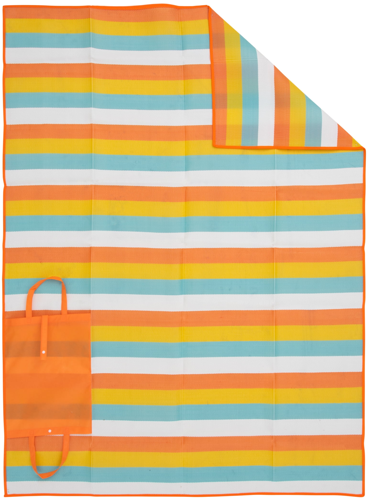 Mainstays 5'x7' Lightweight Orange Beach Mat With Carrying Case