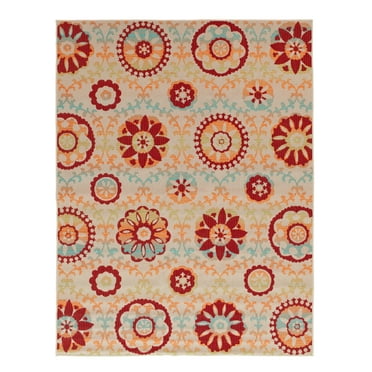 Mainstays 5'x7' Multicolor Floral Medallion Outdoor Rug