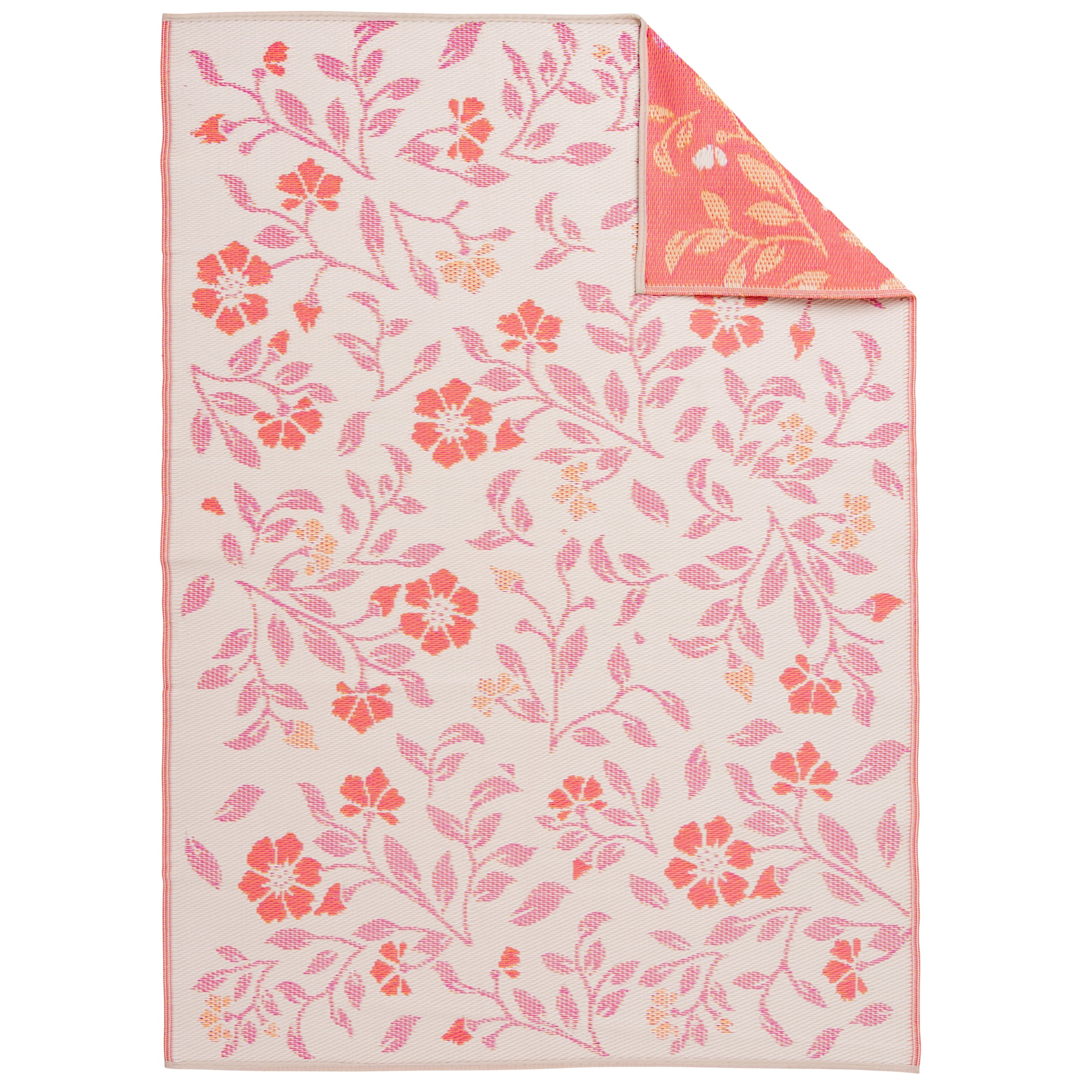 Mainstays 5'x7' Pink Floral Plastic Outdoor Rug