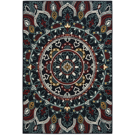 Mainstays 5'x7' Primary Medallion Outdoor Rug