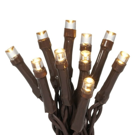 Mainstays 50-Count Warm White LED Solar Powered Mini Outdoor String Lights