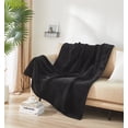 thumbnail image 1 of Mainstays Cozy Chenille Reverse to Plush Soft Couch Throw, Rich Black, Standard Size, 1 of 10