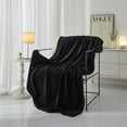 thumbnail image 1 of Mainstays Cozy Textured Plush Throw Blanket, Black, 50"x60" All Ages, 1 of 6