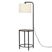 Mainstays 54-inch Mid-Century Style Floor Lamp, with Faux Wood Finished Table