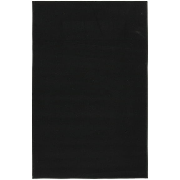 Mainstays 54" x 78" Titan Solid Black Durable Indoor Area Rug